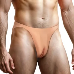 Master Series - Pussy Strap Vagina Jockstrap - Beige