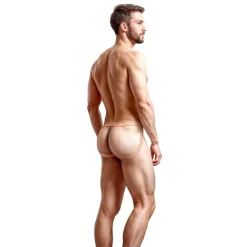 Master Series - Pussy Strap Vagina Jockstrap - Beige