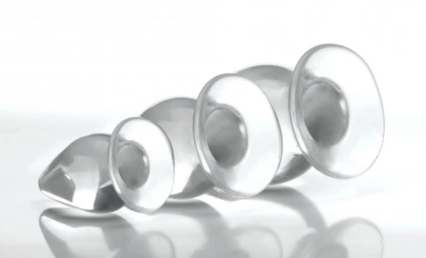 Master Series - Triple Cones Anaalplug Set van 3 - Transparant