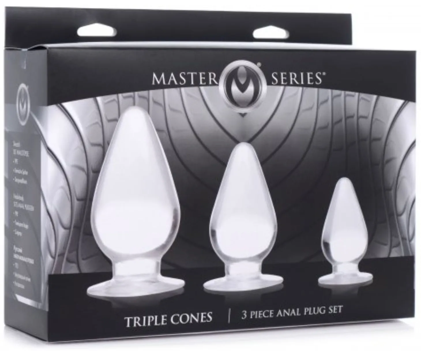 Master Series - Triple Cones Anaalplug Set van 3 - Transparant