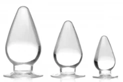 Master Series - Triple Cones Anaalplug Set van 3 - Transparant