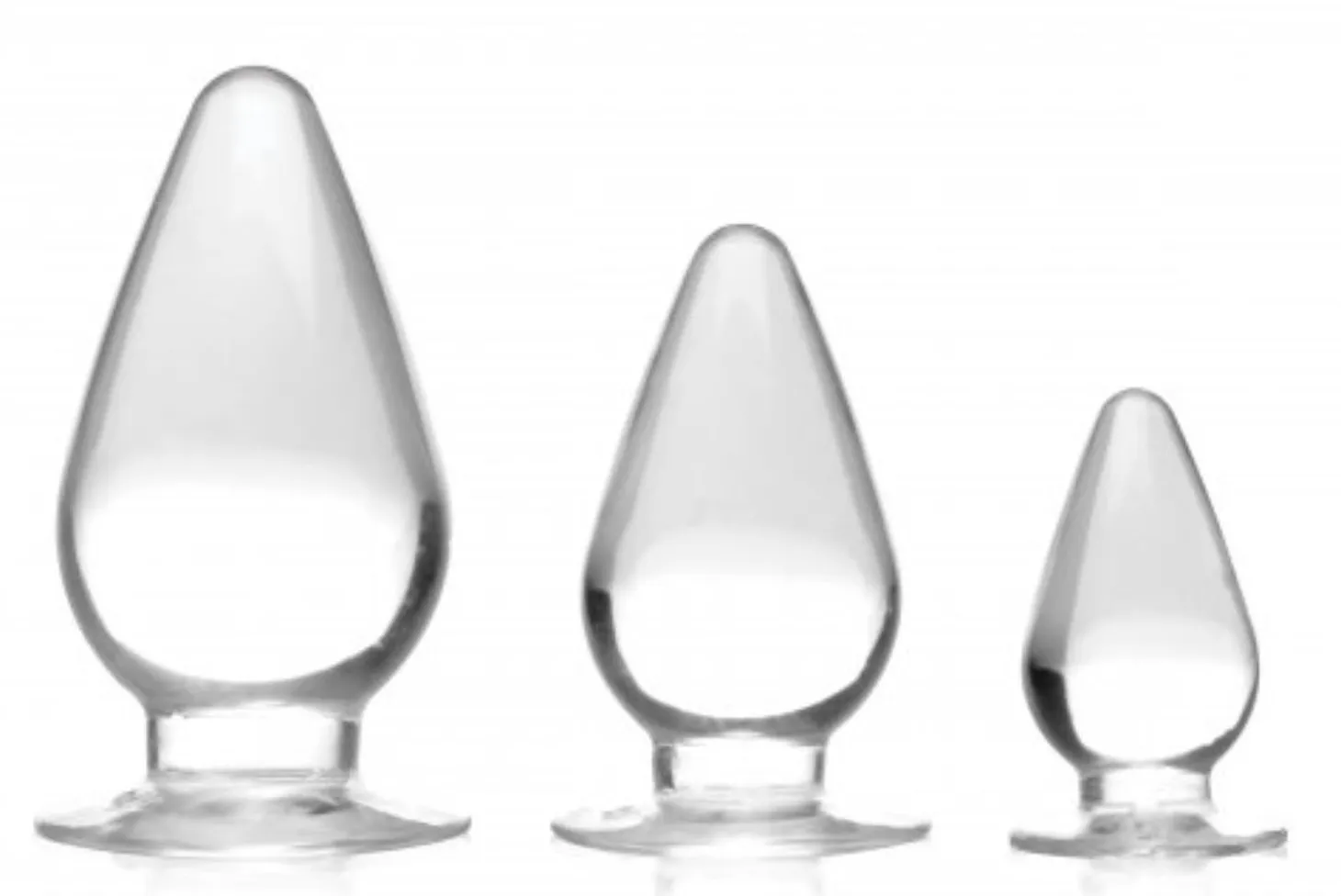 Master Series - Triple Cones Anaalplug Set van 3 - Transparant