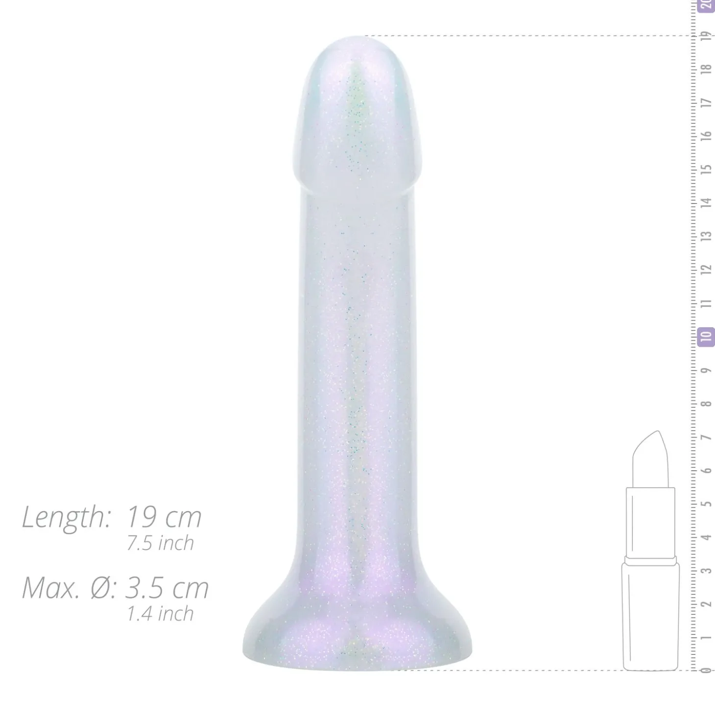 Mermaid Glitter Dildo - 19 cm