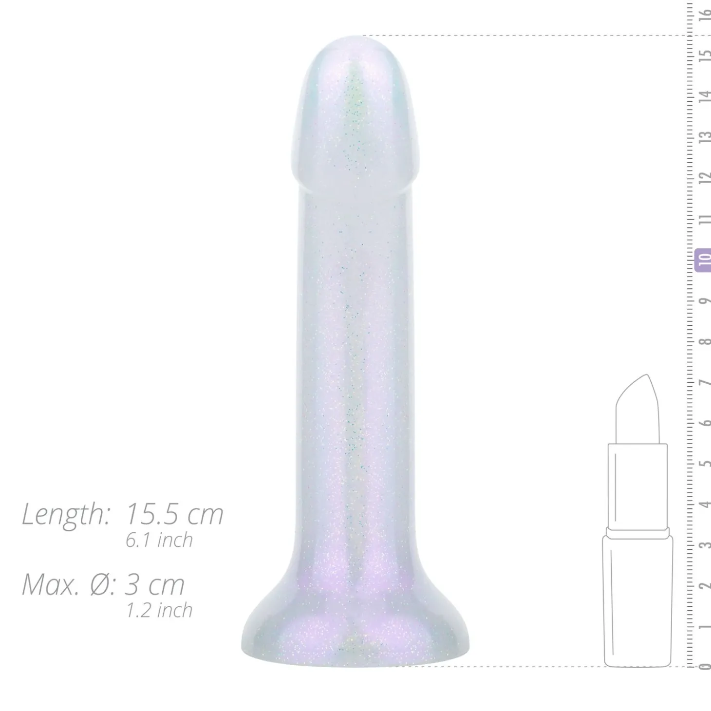 Mermaid Glitter Dildo - 15 cm