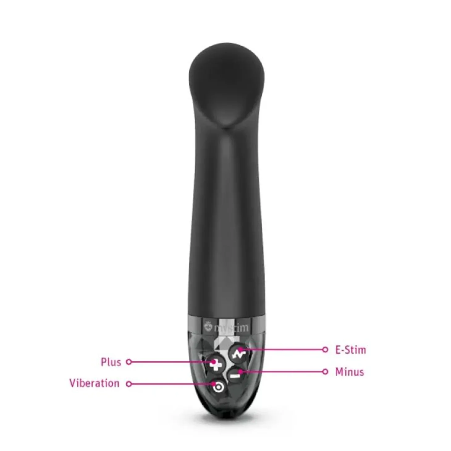 Mystim - Right On Ron eStim Vibrator Black