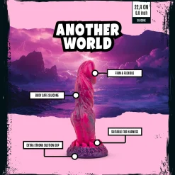 Mythical Mates - Another World Dildo Roze & Paars - 22.4 cm