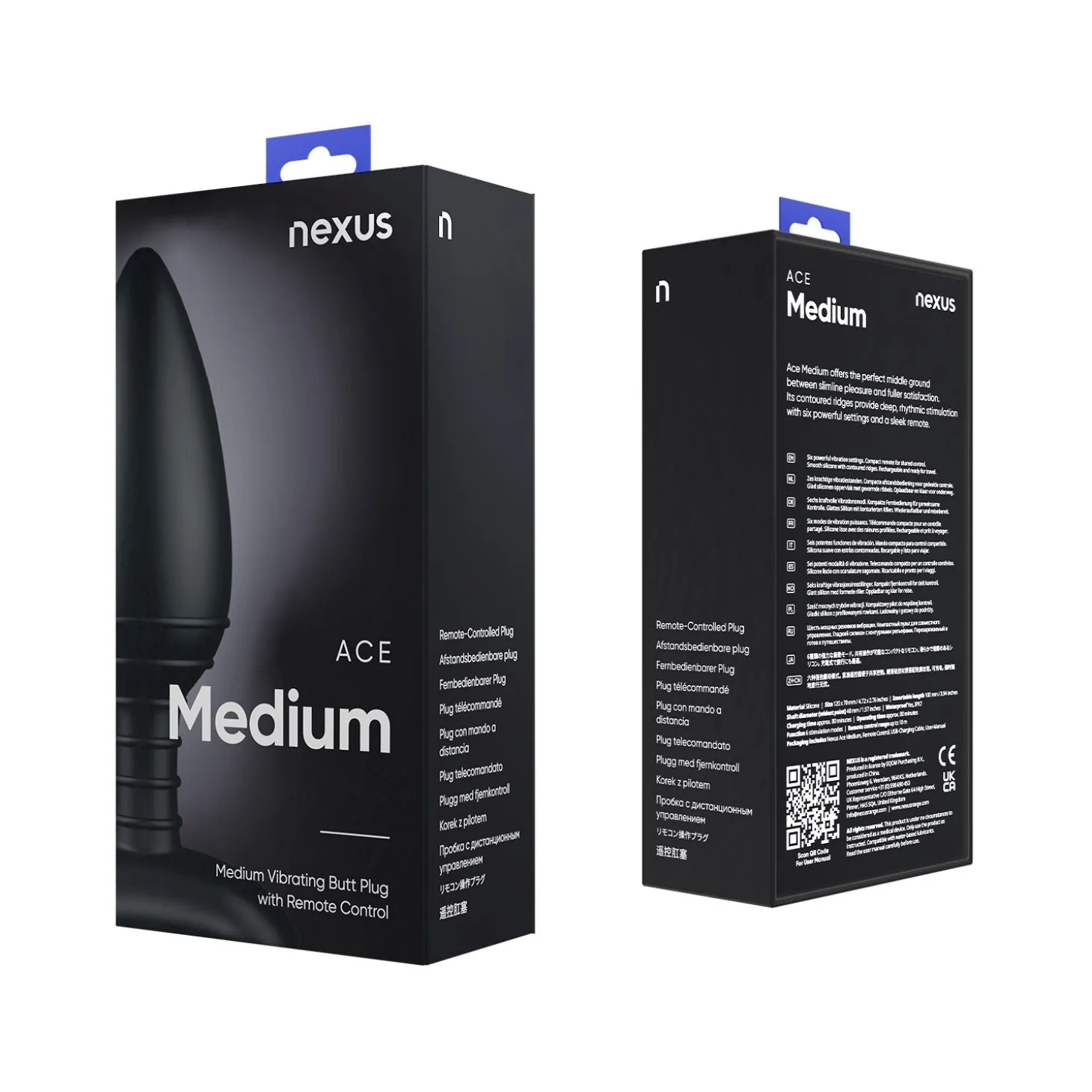 Nexus - Ace Vibrerende Buttplug - Medium