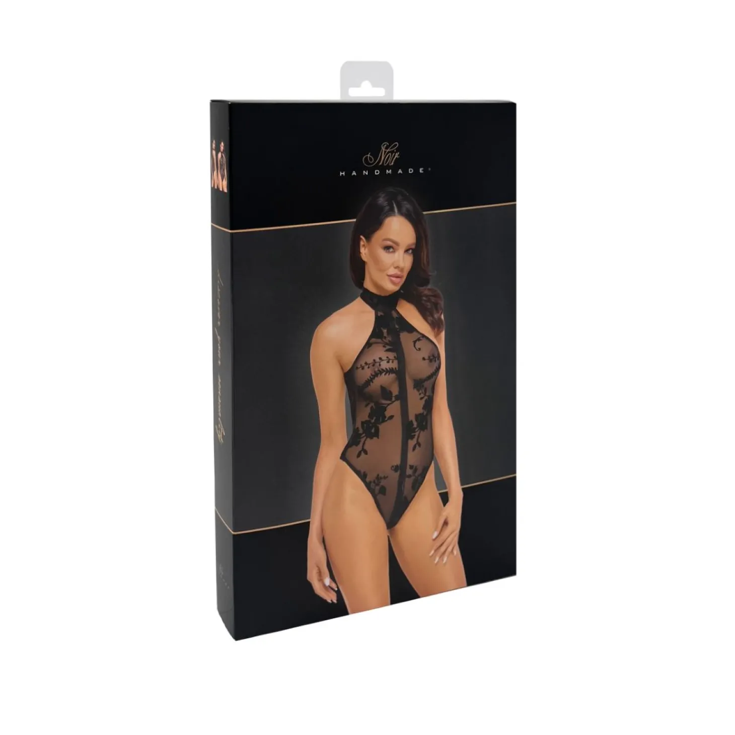Noir Handmade – Ego Halter Bodysuit – Zwart