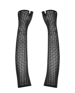 Obsessive - A772 Kanten Handschoenen - Zwart