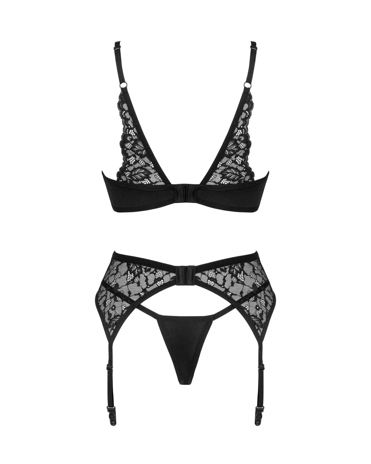 Obsessive - Bellastia 3-delige BH Set - Zwart