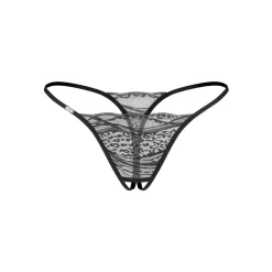 Obsessive – Bianca 2-Pack Crotchless String – Zwart