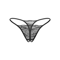 Obsessive – Bianca 2-Pack Crotchless String – Zwart