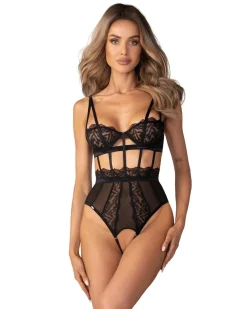 Obsessive – Bodysuit Open Crotch – Zwart