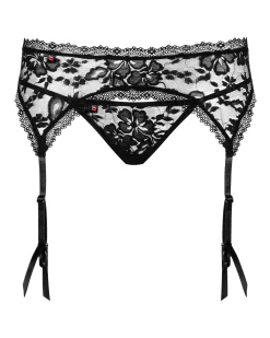 Obsessive - Catia Jarretelgordel & String - Zwart