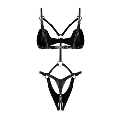Obsessive - Dame Control Kruisloze Teddy - Zwart
