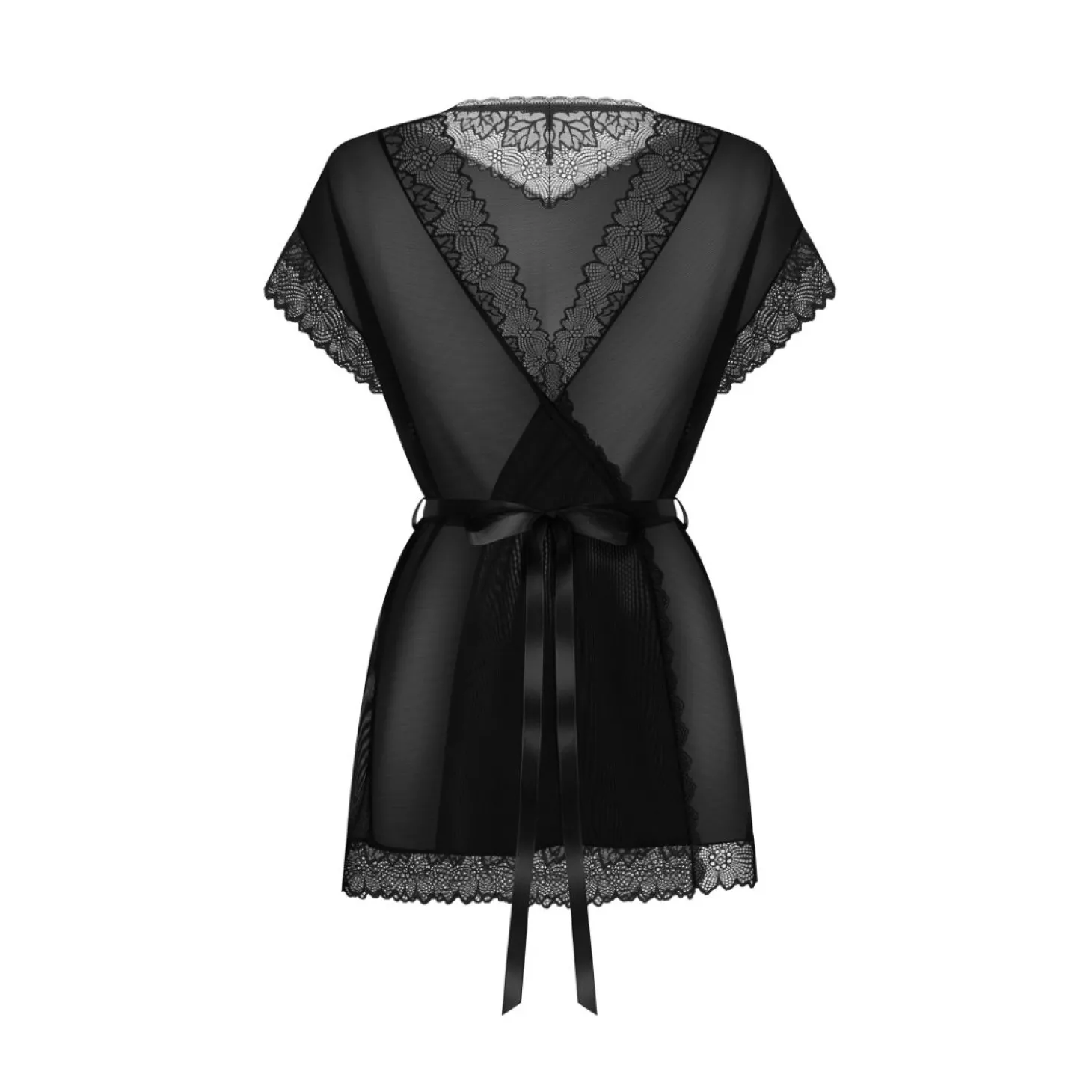 Obsessive - Deina More Peignoir - Zwart