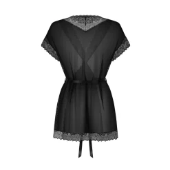 Obsessive - Deina More Peignoir - Zwart