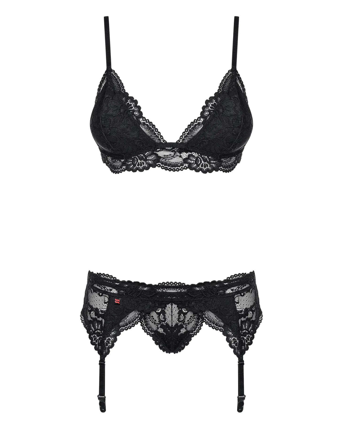 Obsessive - Driedelig Kanten Lingeriesetje