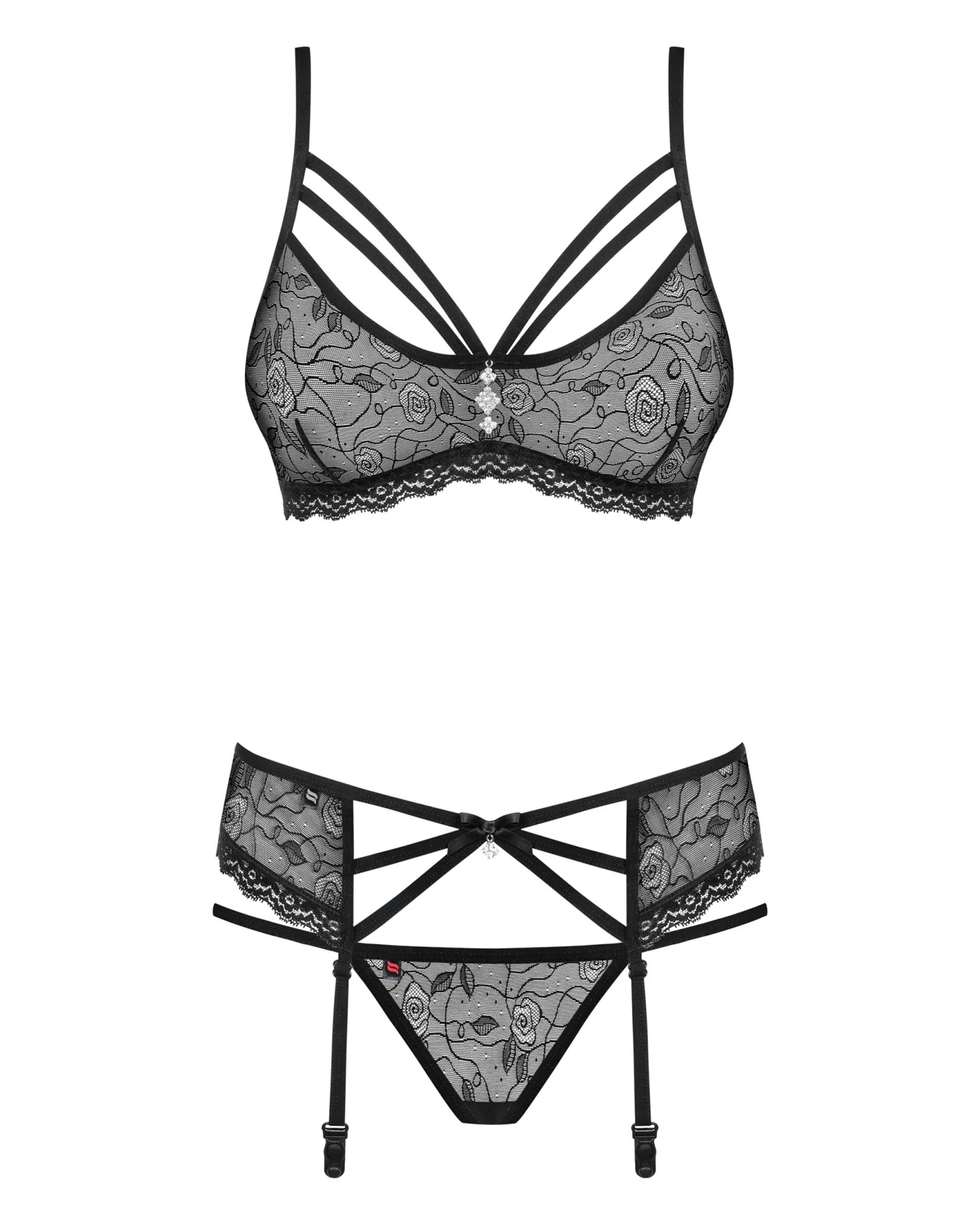 Obsessive - Fabulous Jarretelset - Zwart