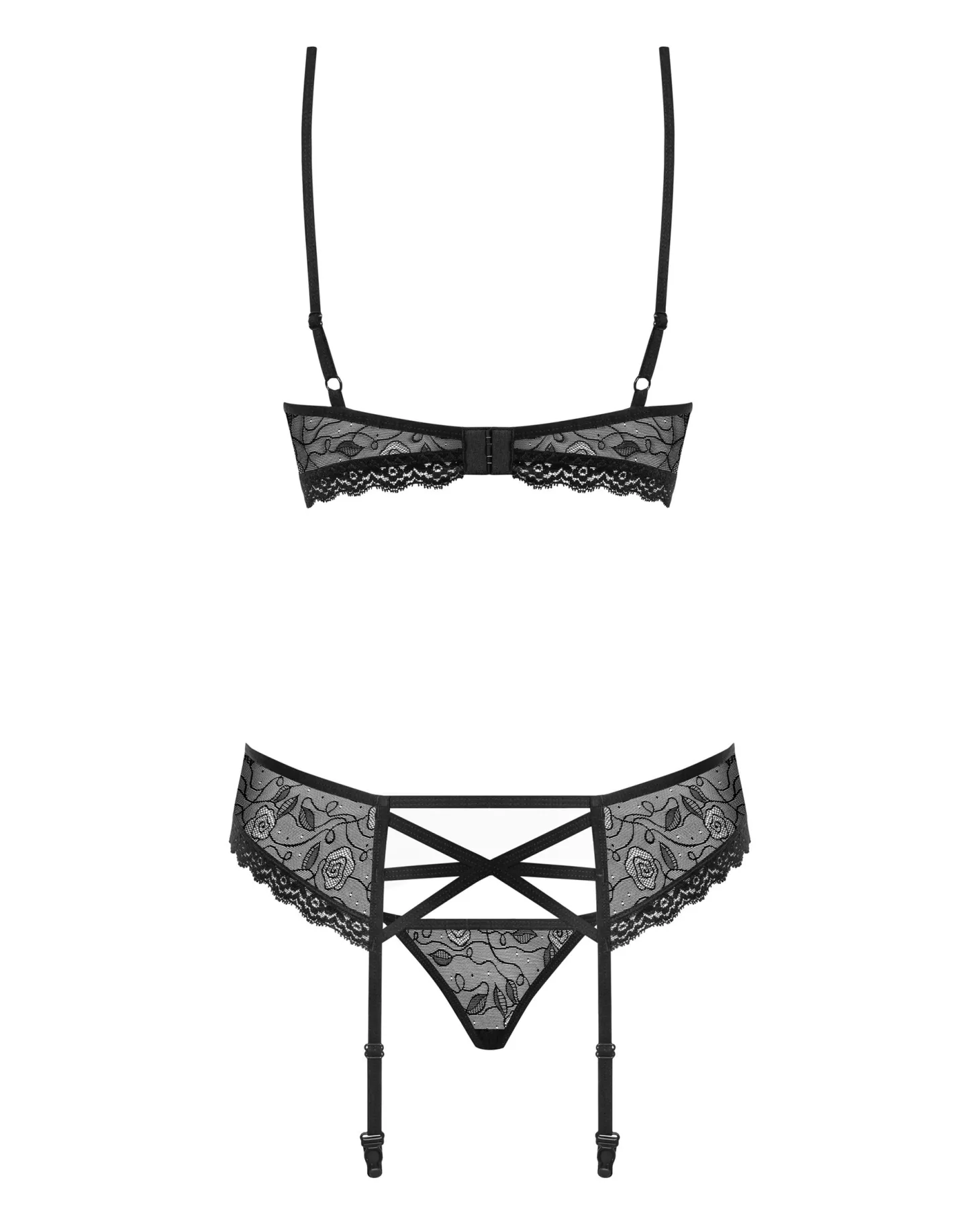 Obsessive - Fabulous Jarretelset - Zwart