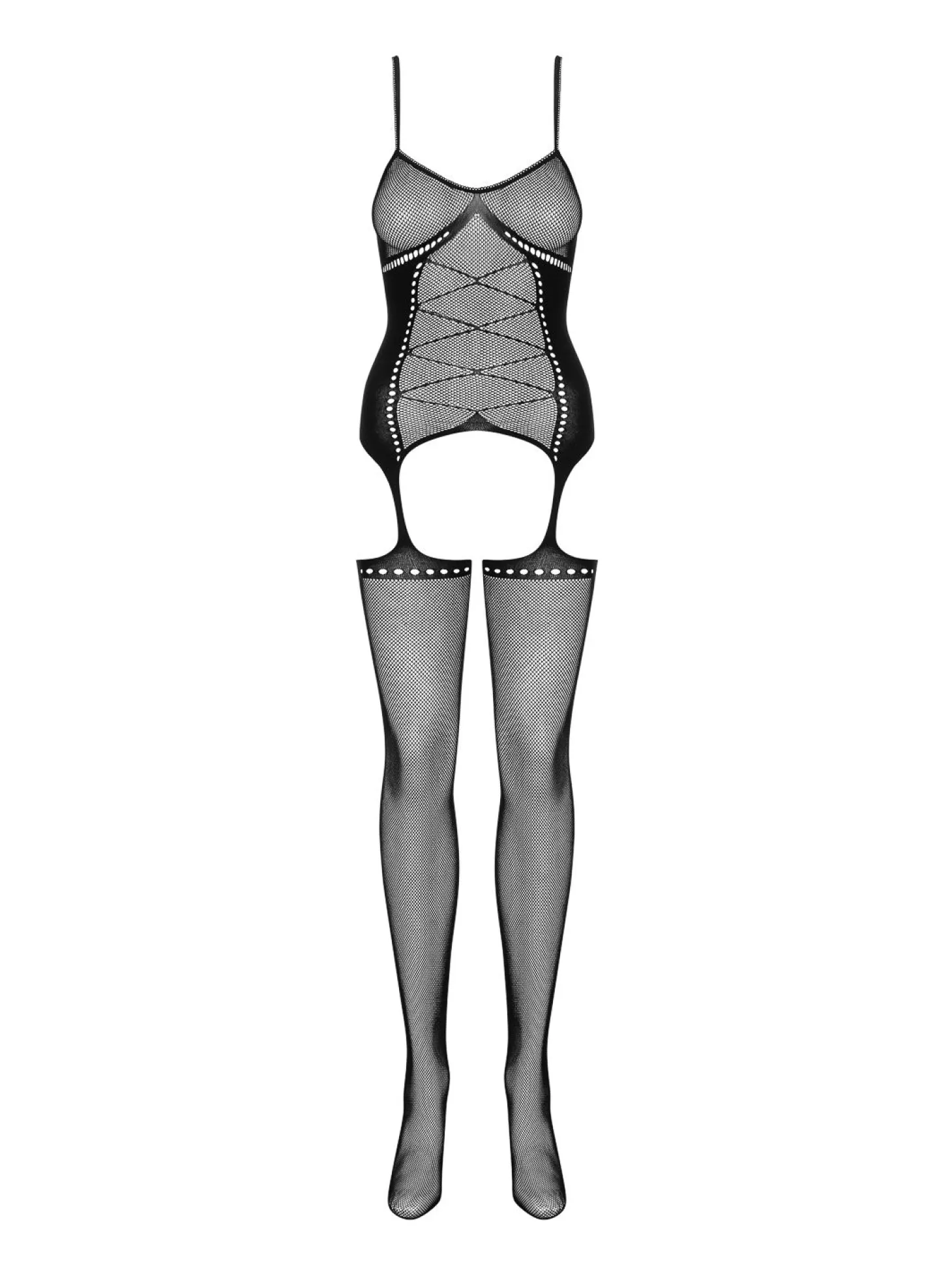 Obsessive - Jarretel Catsuit Met Body Design