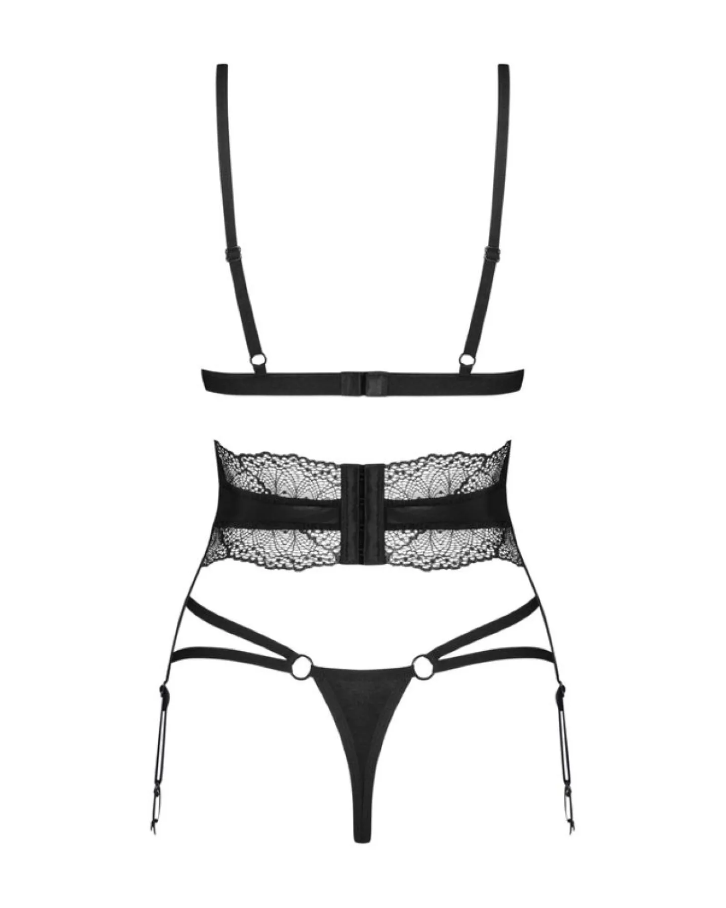 Obsessive - Lobellis Driedelige Set - Zwart