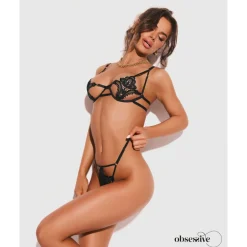 Obsessive - Luise Sublim 2-delige Set - Zwart