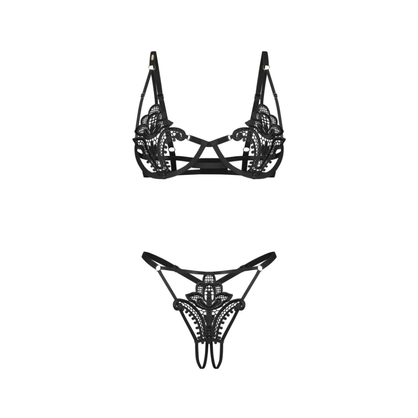 Obsessive - Luise Sublim 2-delige Set - Zwart