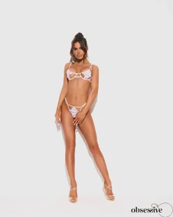 Obsessive - Luise Sublim 2-delige Open Set - Wit