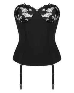 Obsessive - Luxe Jarretel-korset Editya - zwart