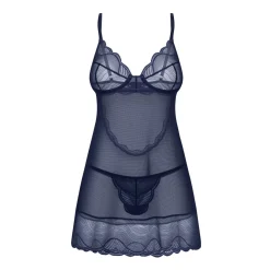 Obsessive - Nightly Chemise Set - Blauw
