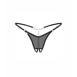 Obsessive - Oxaria Open Kruis String - Zwart