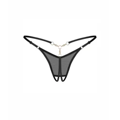 Obsessive - Oxaria Open Kruis String - Zwart
