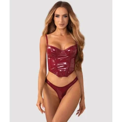 Obsessive - Redya Corset en String - Rood