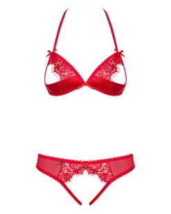 Obsessive - 870-sec-3 Tweedelige Set - Rood