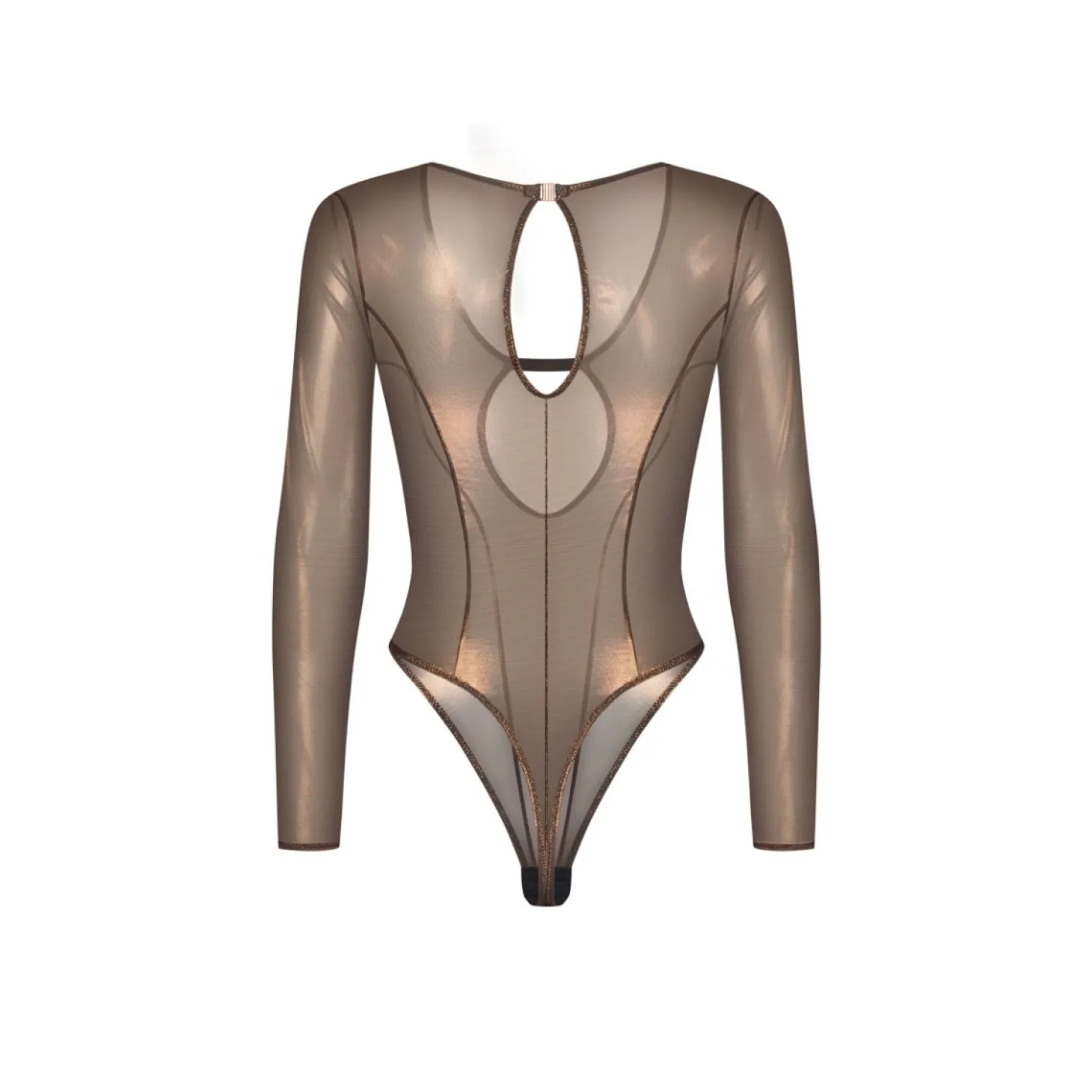 Obsessive – Soranna Long-Sleeved Crotchless Teddy – Brown