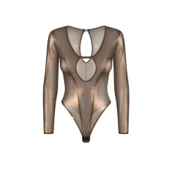Obsessive – Soranna Long-Sleeved Crotchless Teddy – Brown