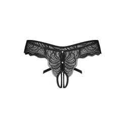 Obsessive - Trinise Open Kruis String - Zwart