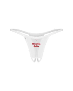 Obsessive - Weddya Bride Open Kruis String - Wit
