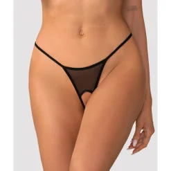 Obsessive - Zaliya String Open Kruis - Zwart