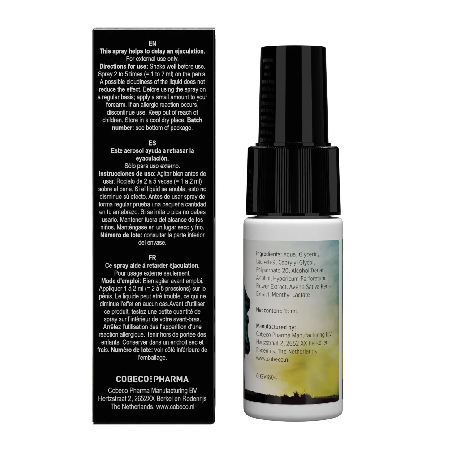 Orgasme Vertragende Spray - Black Stone
