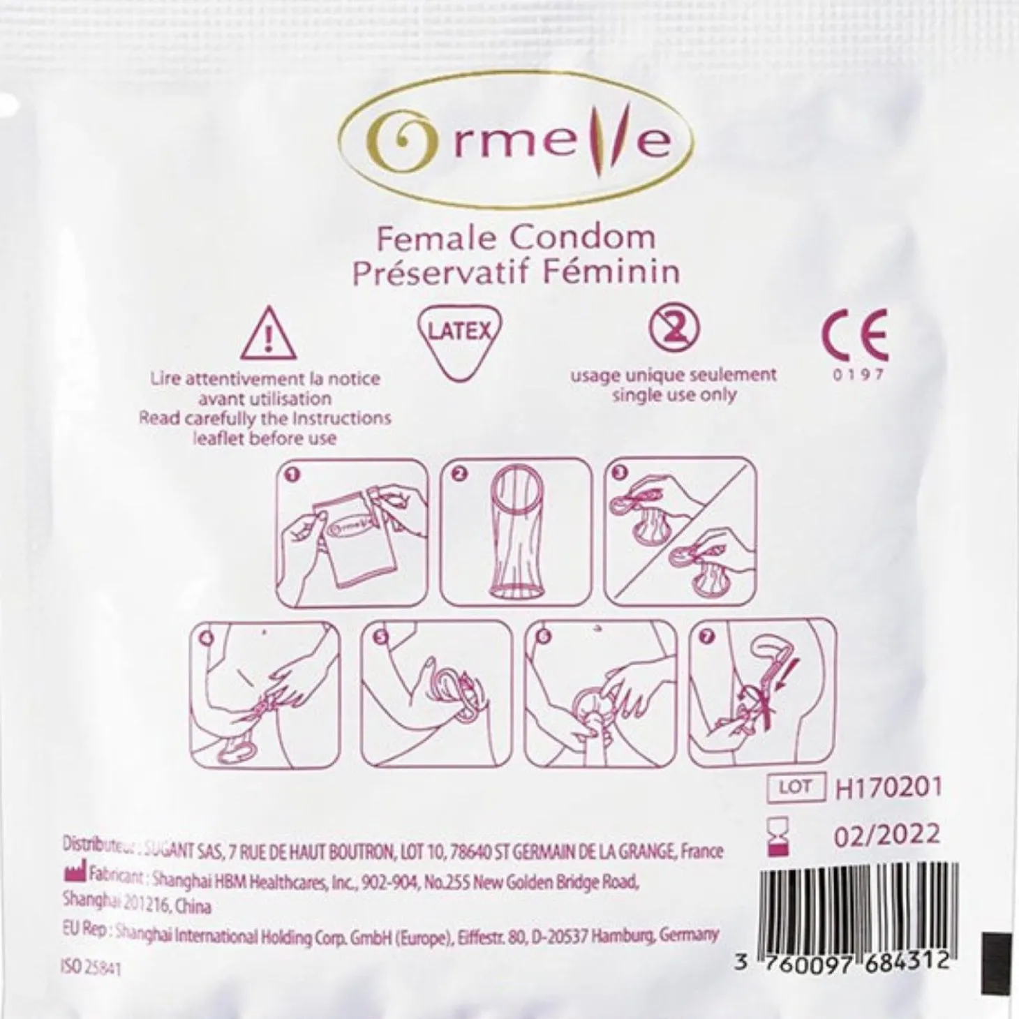 Ormelle vrouwencondoom 5 stuks