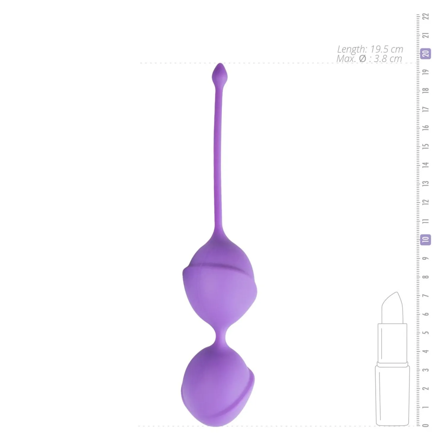 Paarse dubbele vaginaballetjes