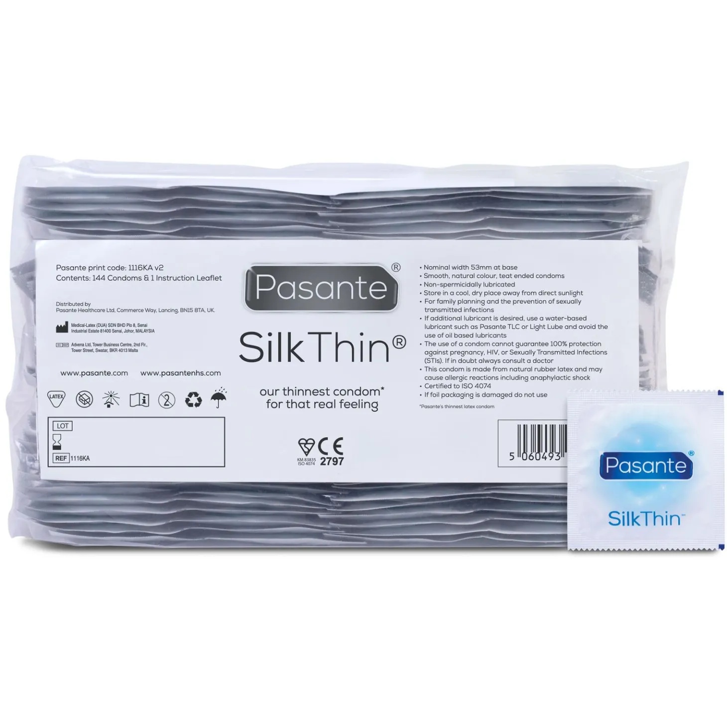 Pasante Silk Thin Condooms - 144 Stuks