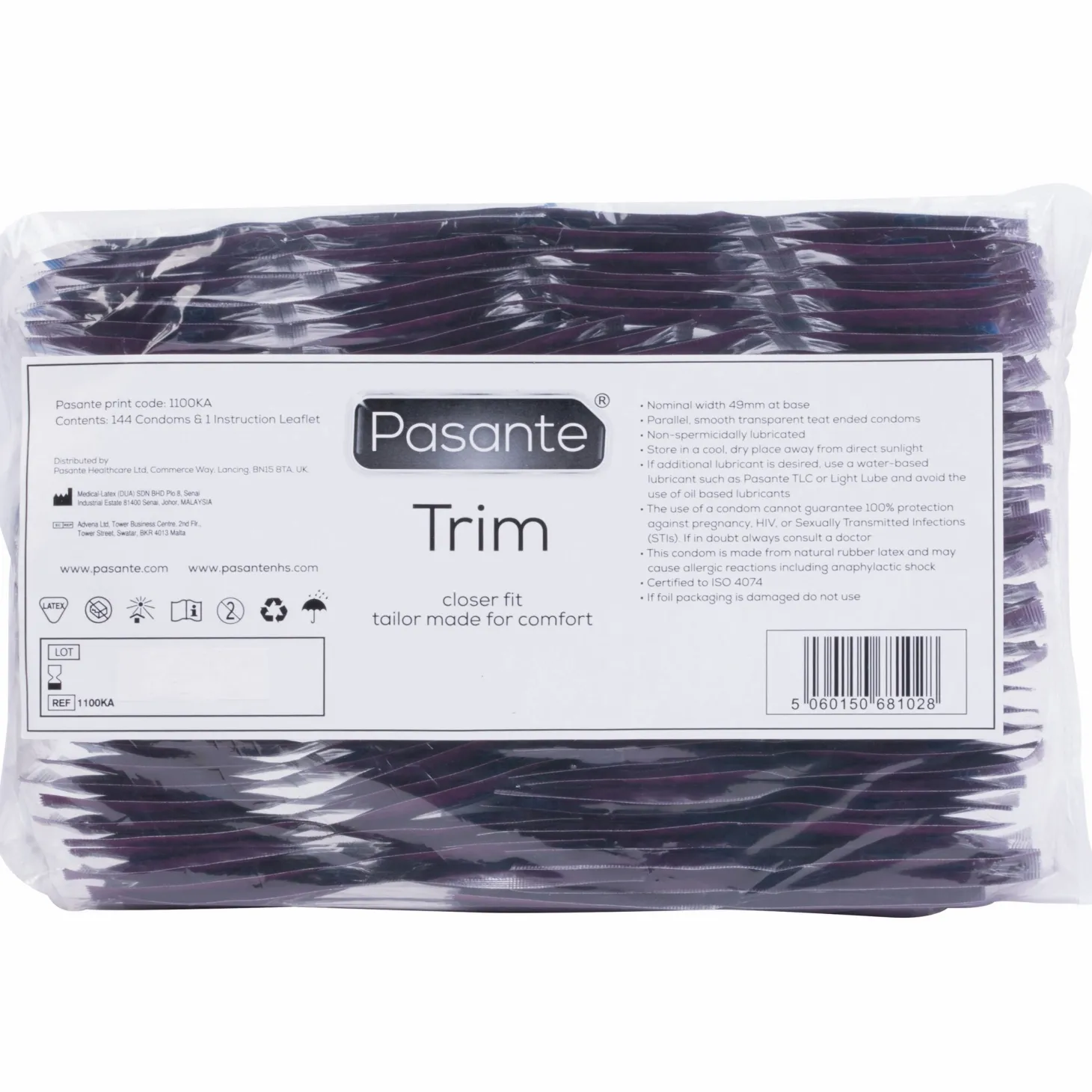 Pasante Trim Condooms - 144 stuks
