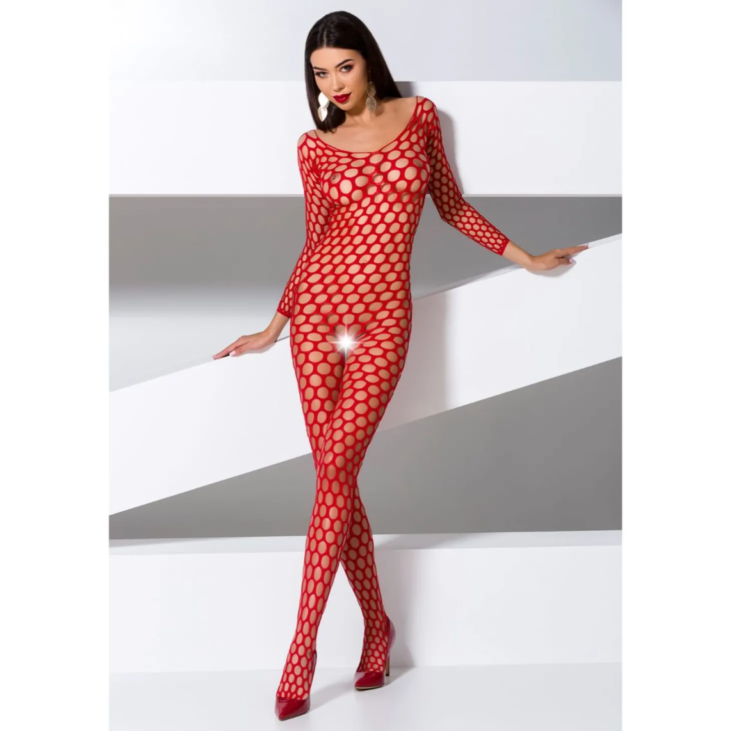 Passion - BS077 Catsuit - Rood