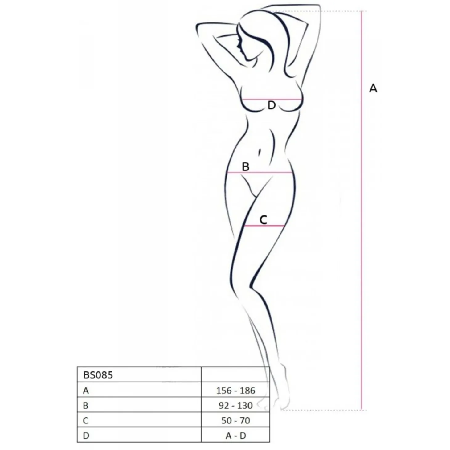 Passion - BS085 Catsuit - Wit