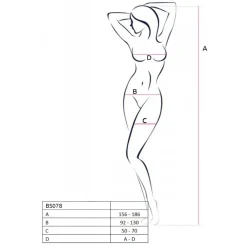 Passion - BS078 Catsuit - Zwart