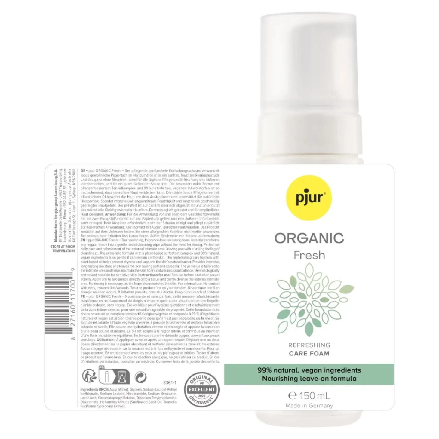 Pjur - ORGANIC Fresh Intimate Foam - 150ml