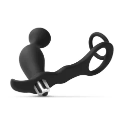 Prostaat Vibrator & Cock- en Balring - Zwart